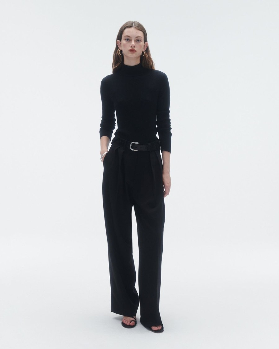 Guest In Residence Base Layer Rib Turtleneck Black | Women