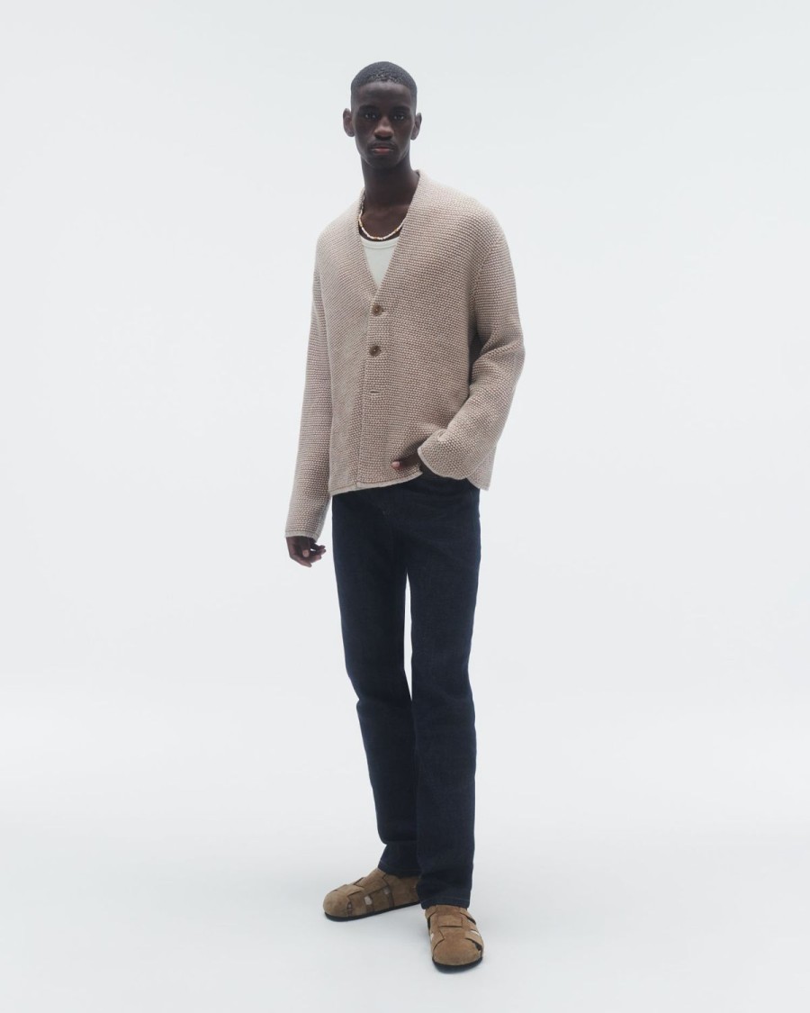 Guest In Residence Boucle Everywear Cardigan Almond/Oatmeal | Men