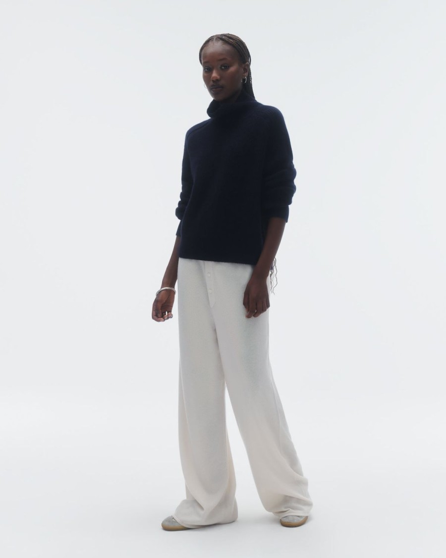 Guest In Residence Cropped Rib Turtleneck Midnight | Women